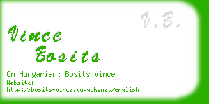 vince bosits business card